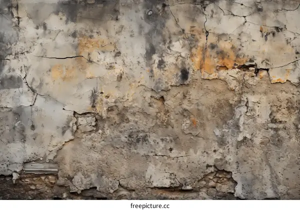 Grunge Cracked Concrete Wall Texture Background