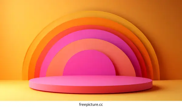 Colorful Geometric Display Stand Background