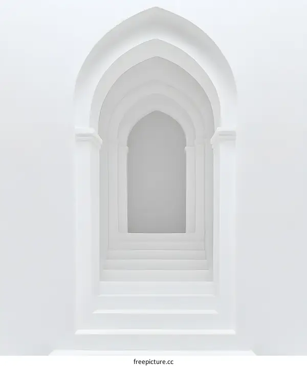 White Archway Interior Architecture Minimalist Design