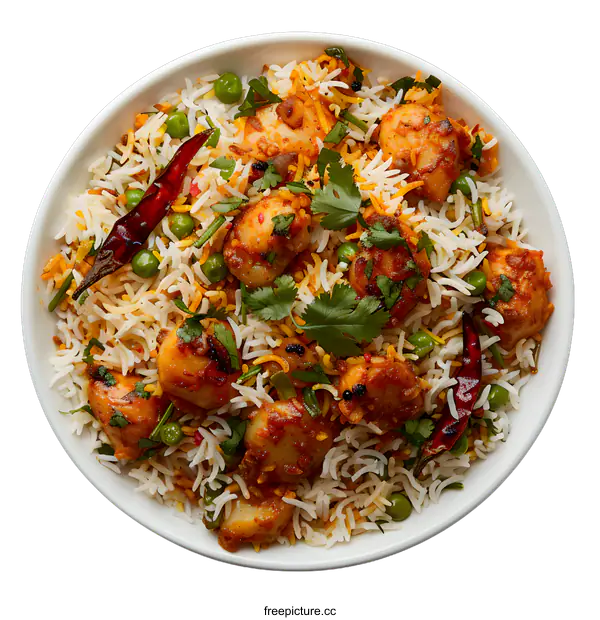 [Transparent Background PNG]Spicy Chicken and Rice Dish