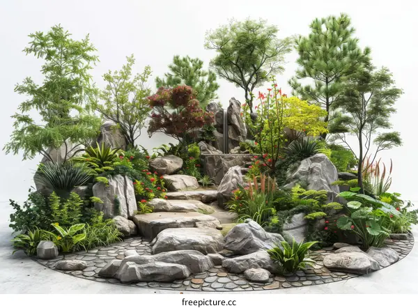 Chinese Garden Landscape Design Renderings
