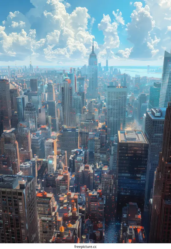 New York City Skyline on a Sunny Day