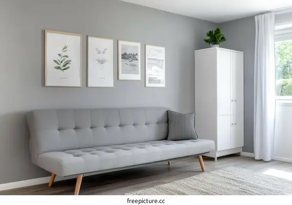 Modern Gray Sofa Living Room Decor