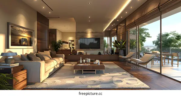 Modern apartment living room interior design
