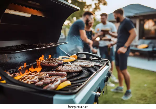 Grilling Outdoors with Friends