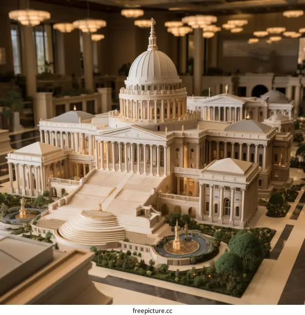 A model of the United States Capitol building