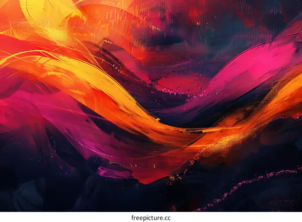 Abstract Colorful Brushstrokes Art