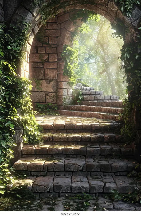 Stone Steps in Ancient Ruins