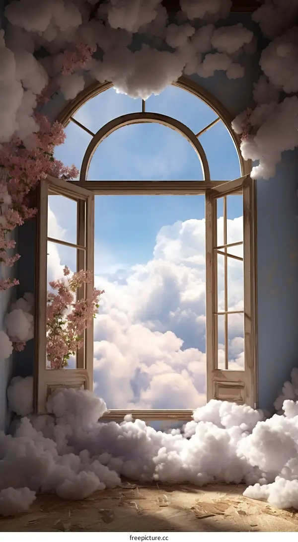 A Door with Clouds Inside