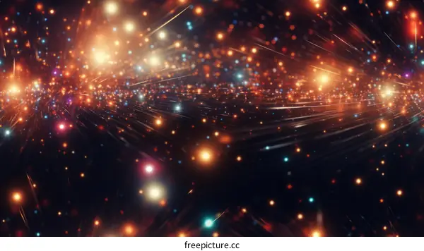 Bright lights in the night sky