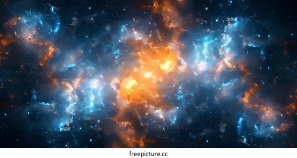 Mesmerizing Space Galaxy Filled with Stars and Nebulae