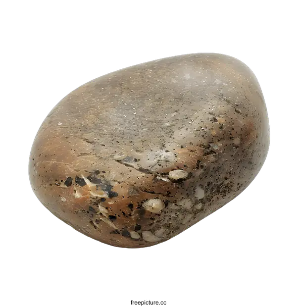 [Transparent Background PNG]Smooth River Rock Isolated On White Background