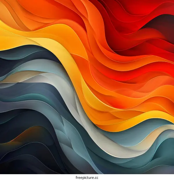 Colorful Wavy Geometric Art