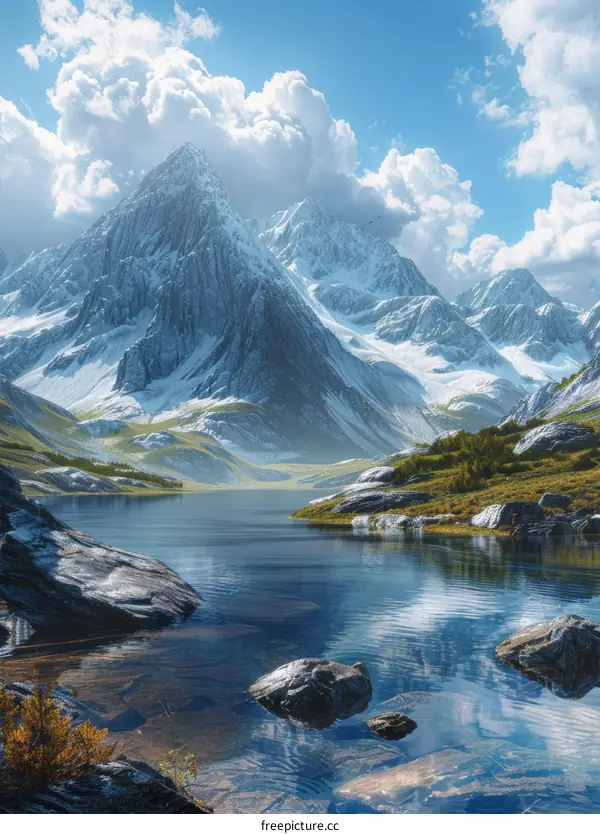 Majestic Mountain Lake Scenery