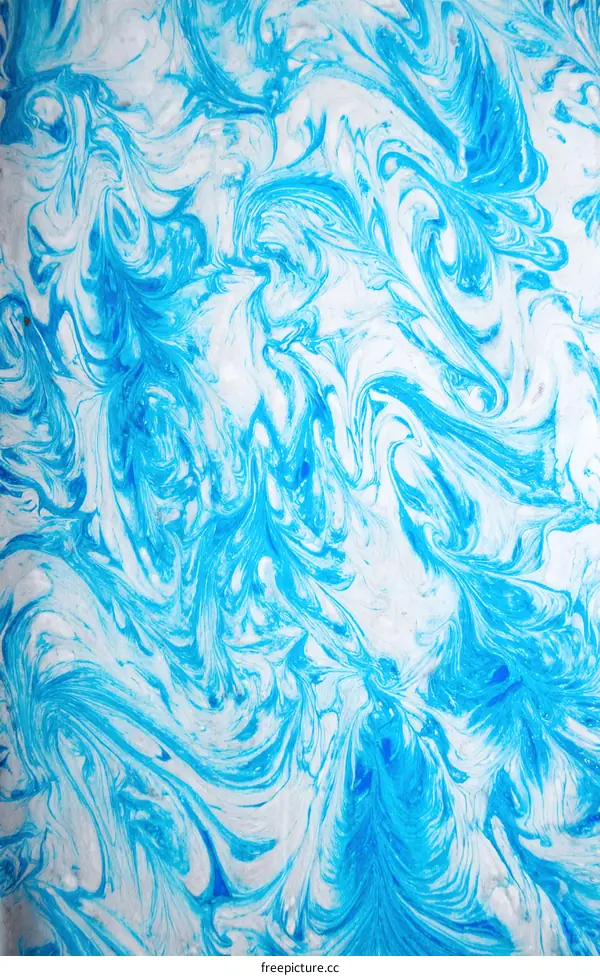Abstract Blue and White Swirling Design