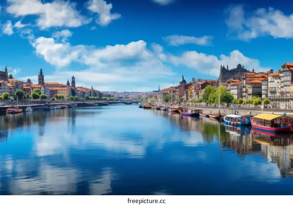 Panoramic view of Porto, Portugal