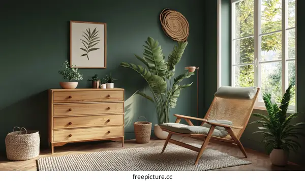 Modern Living Room Interior Design Illustration