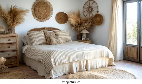 Bohemian Bedroom Interior Design with Natural Elements