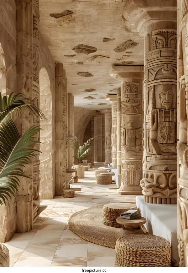 Etched Stone Corridor