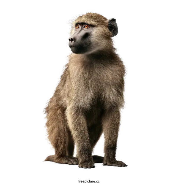 [Transparent Background PNG]Close-up Portrait of a Baboon