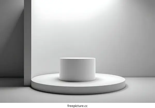 Modern Minimalist Product Showcase Cylinder Display