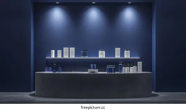 Modern Cosmetic Display Shelf Interior Design