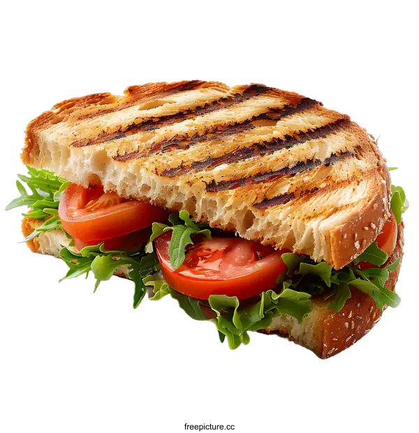 [Transparent Background PNG]Sandwich with tomato and lettuce