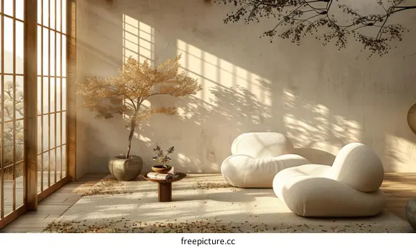 The beauty of simplicity in a traditional Japanese living room