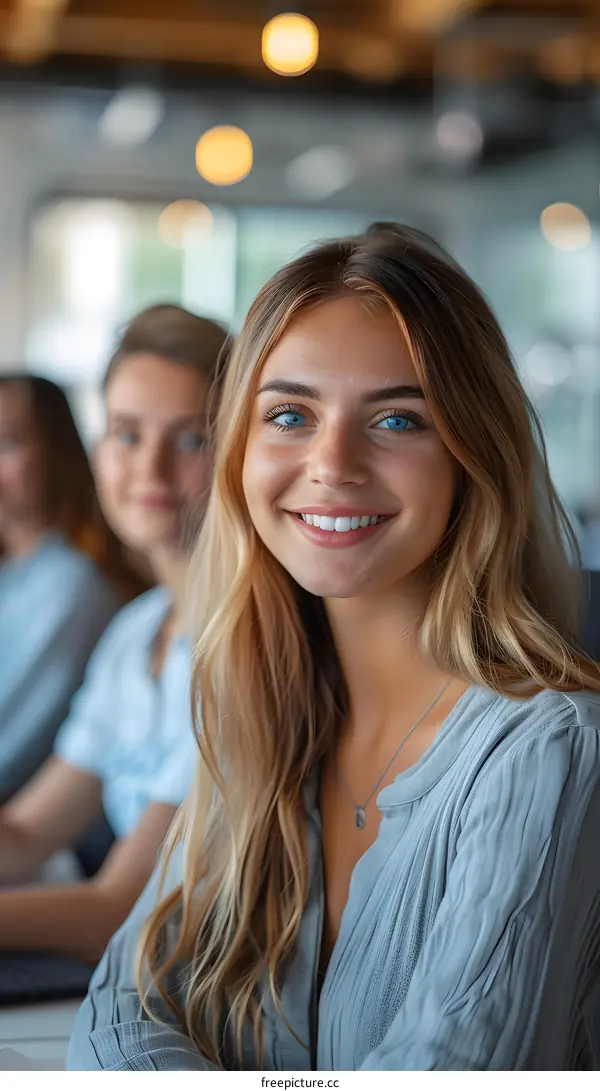 portrait of a young woman smiling