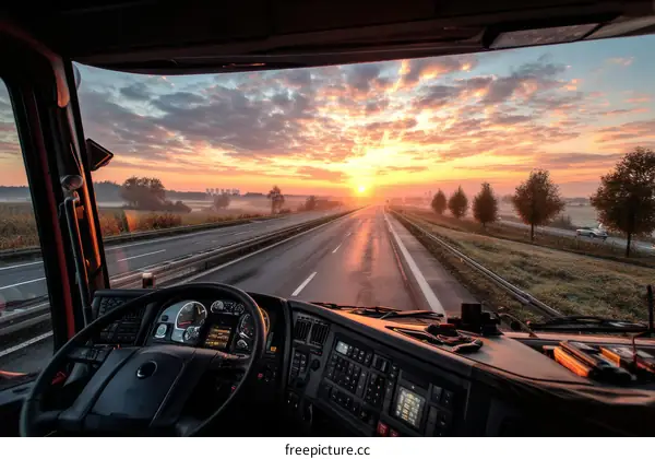 Sunrise Highway Truck Drivers Perspective