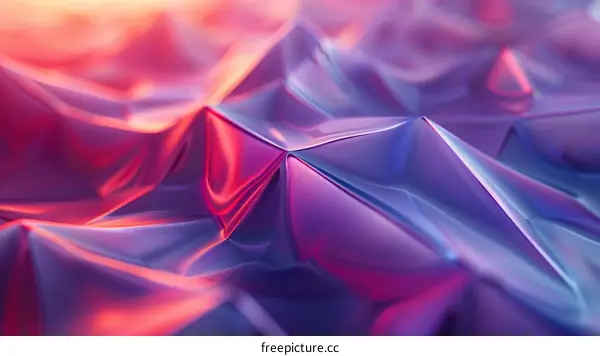 Pink and Purple Crystal 3D Rendering