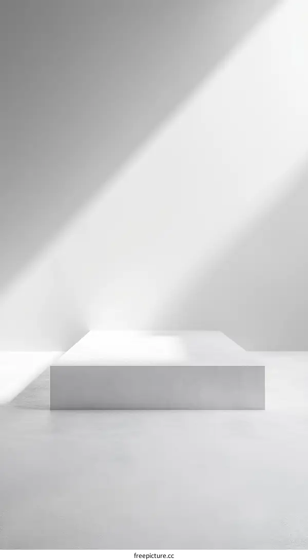 Minimalist White Concrete Display Podium