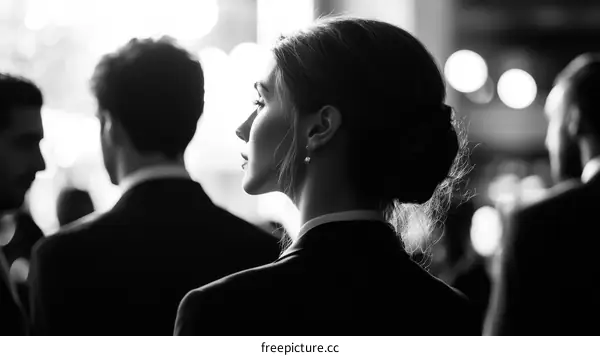 Business Event Attendees in Black Tie
