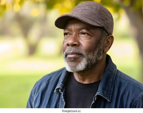 Portrait of an African American Man Outdoors