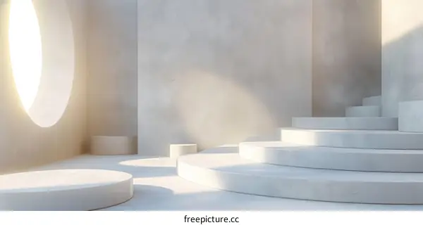 Modern Minimalist Concrete Interior Showcase