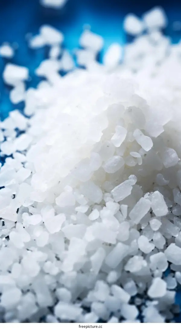 A pile of salt crystals