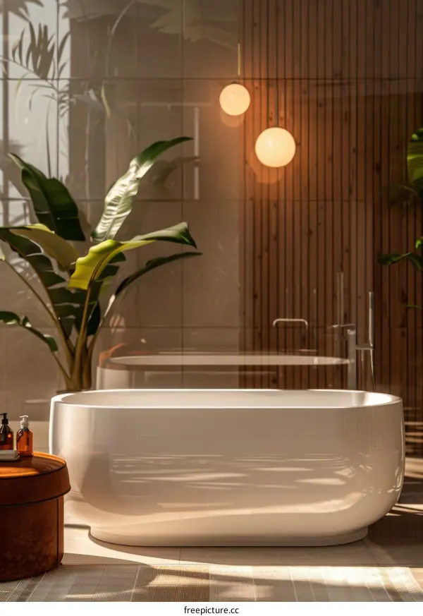 Modern IKEA Bathroom Design with Bathtub, Shower & Vanity