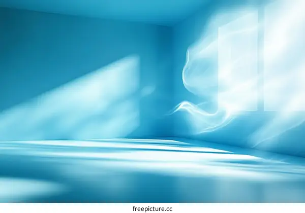 Abstract Empty Room with Light Effects