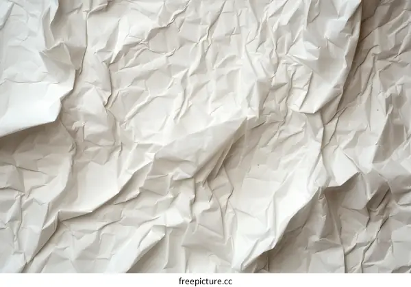 Crumpled white paper texture background