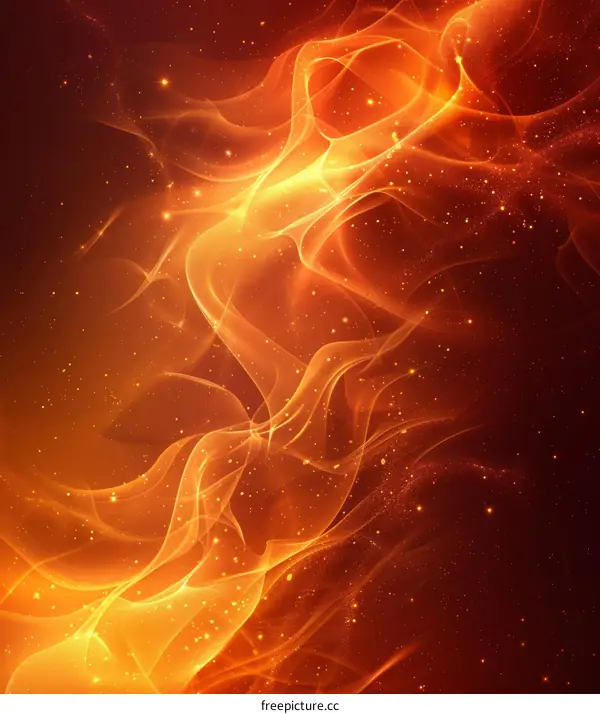 Orange Flames and Black Background