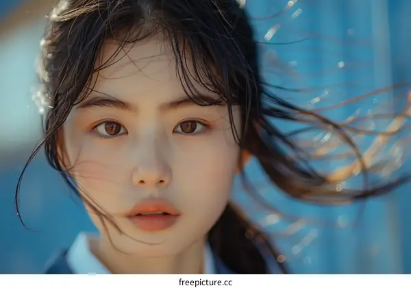 Serene Portrait of a Young Asian Woman