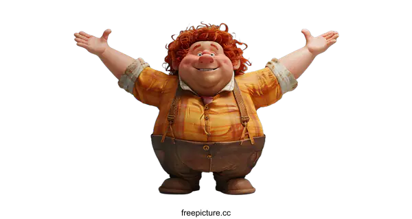 [Transparent Background PNG]cheerful cartoon character