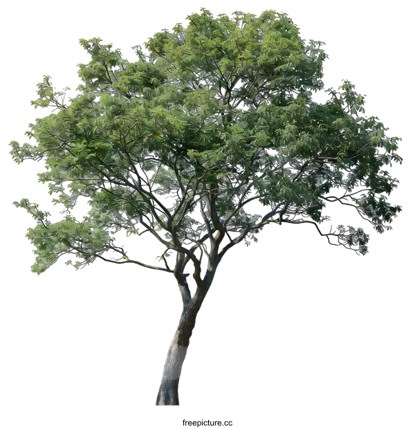 [Transparent Background PNG]Green Tree Isolated on White Background