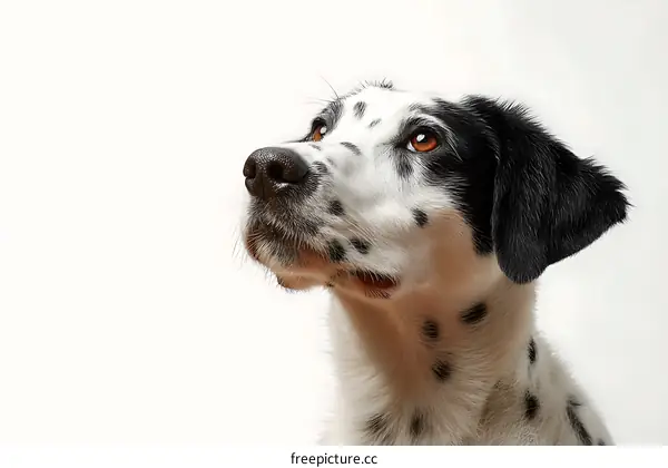 Closeup Portrait of a Dalmatian Dog