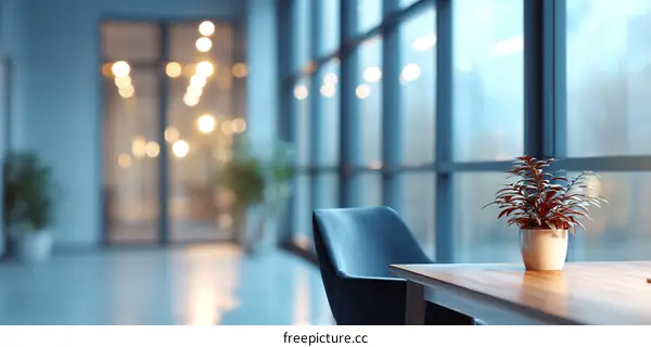 Modern Office Interior with Natural Light