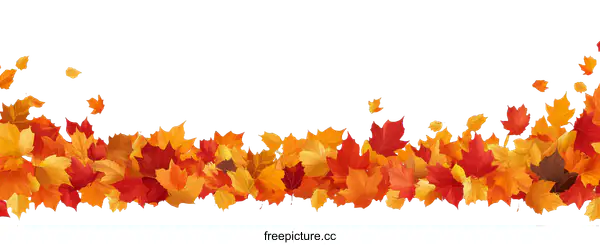 [Transparent Background PNG]Autumn Leaves Background Illustration