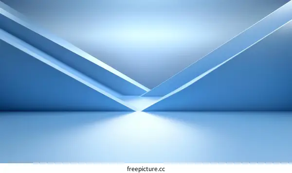 Abstract Geometric Blue Space Illustration