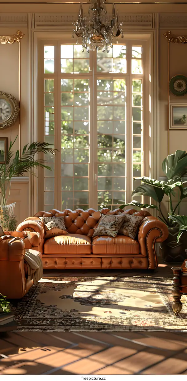 Retro Interior Luxury Living Room Sofa