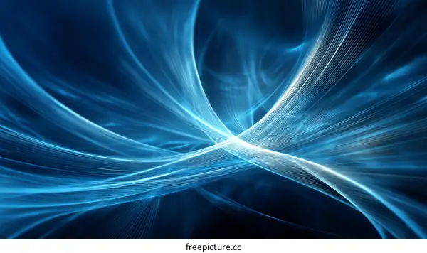 Abstract Blue Light Flow Background Design