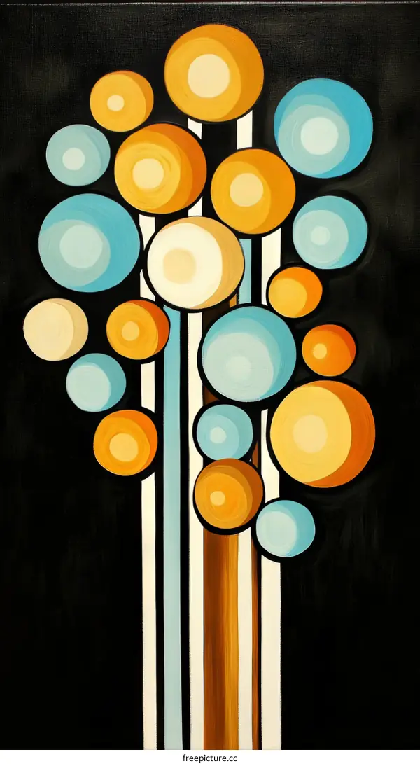 Abstract Art Colorful Bubble Tree